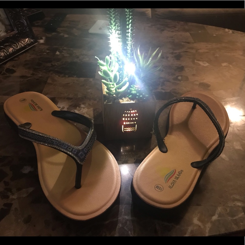Blue sparking sandals